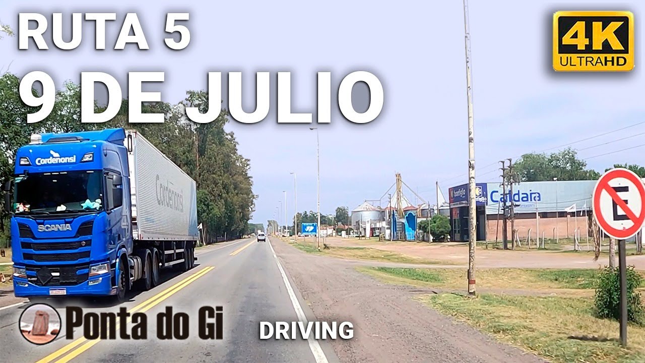 [4K] RUTA NACIONAL 5 #driving tour 2023 - Ciudad de 9 de julio - Buenos Aires - RUTAS DE ARGENTINA