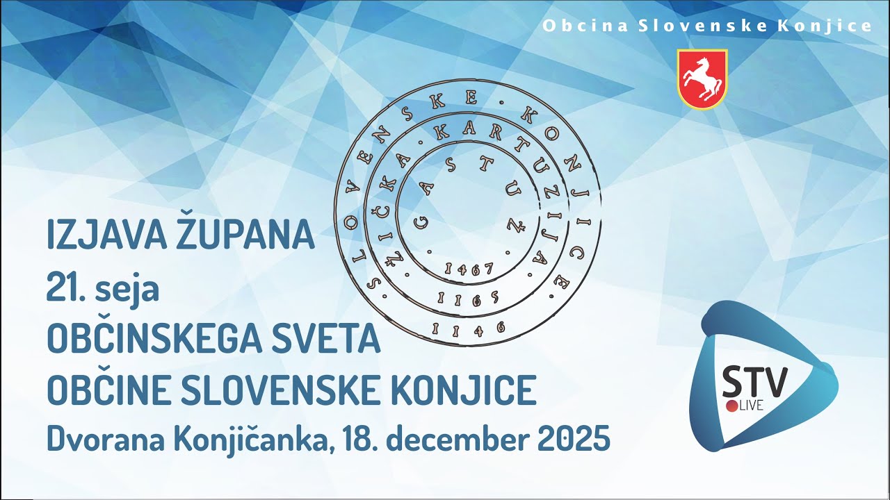 STV LIVE "IZJAVA ŽUPANA ,21. SEJA OBČINSKEGA SVETA SLOVENSKE KONJICE"