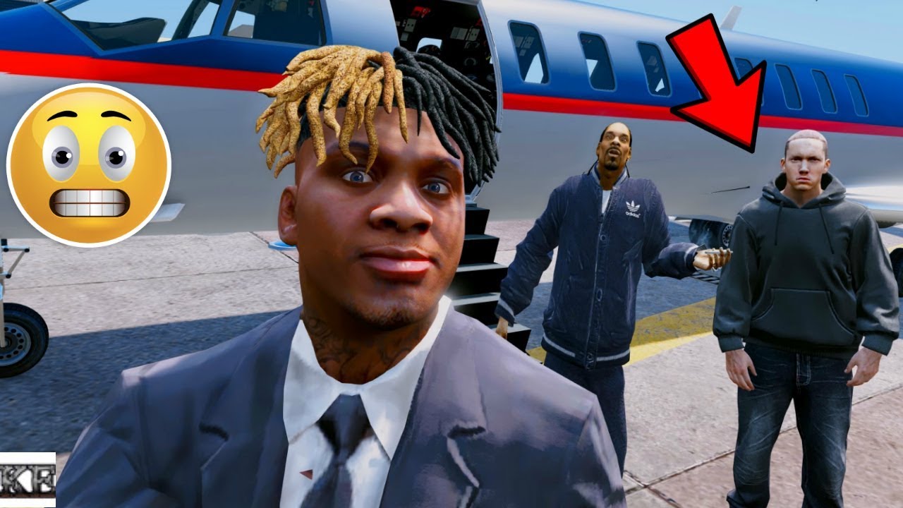 GTA 5 JOHNSON REAL LIFE MOD #5 FLYING RAPPERS TO MIAMI