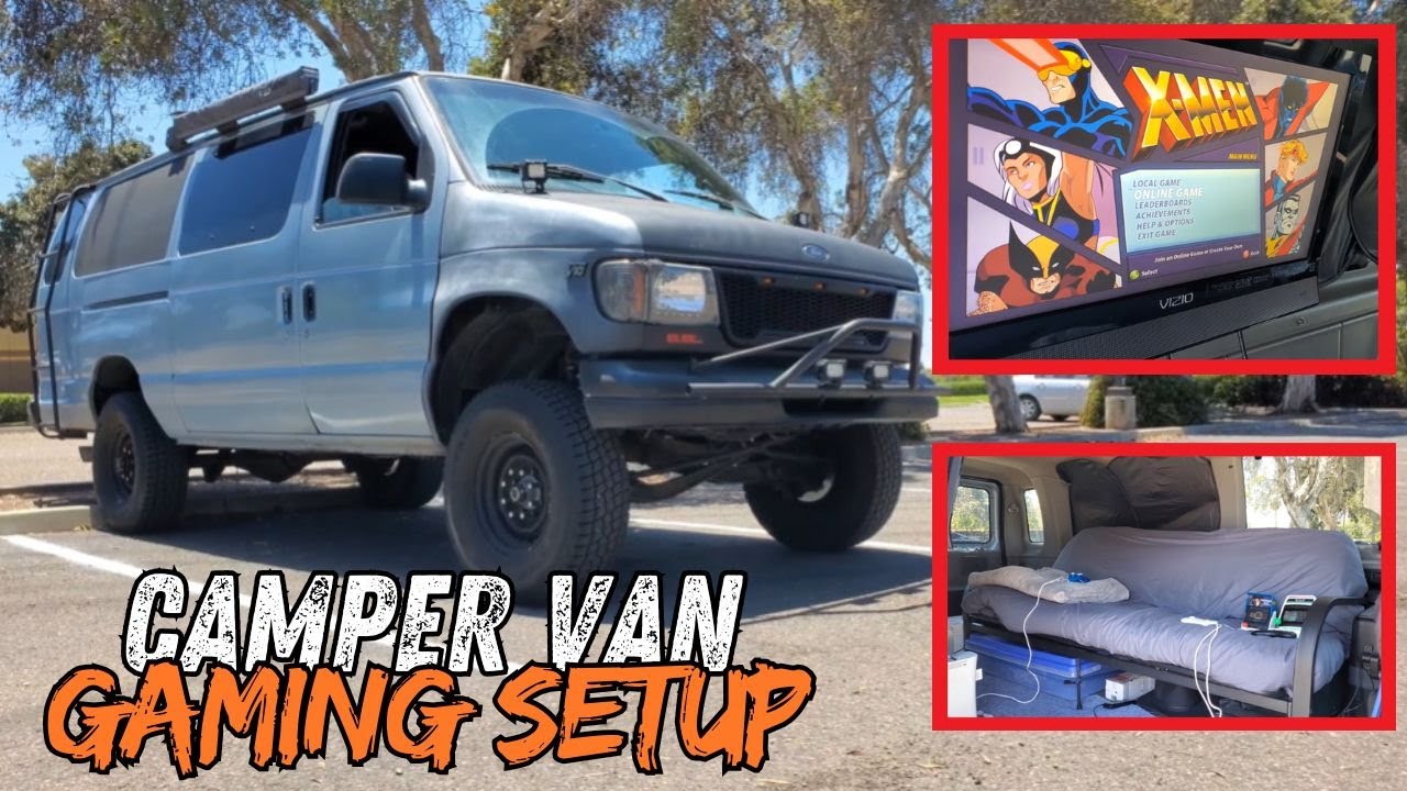 My Camper Van is a Game Room! (Setup Tour) Simple affordable build out Arcade on Wheels