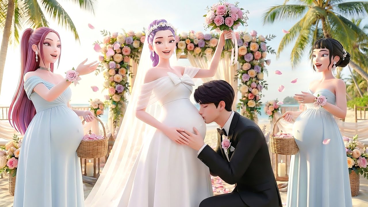 Kpop Music Demon Hunters Songs: EASY DAYS WITH YOU (MV) | Pregnant BEACH WEDDING Version 💍🏖️