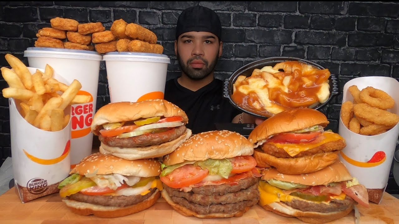 (ASMR) BURGER KING MUKBANG
