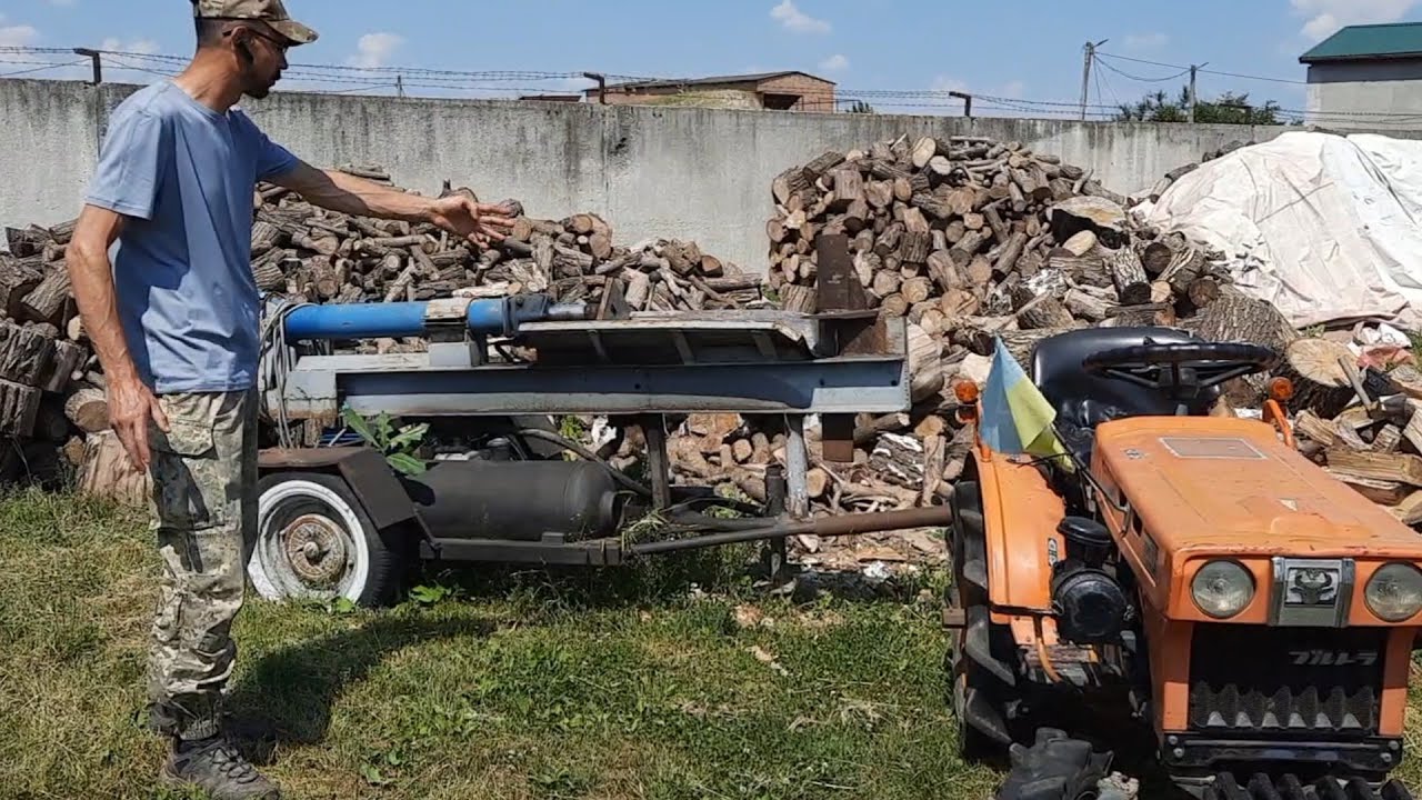 Саморобний ел-гідро колун,краще махати,чим Херн.ю колоти‼️Міні трактр КуботаВ5001🔥Звідки дрова❓️