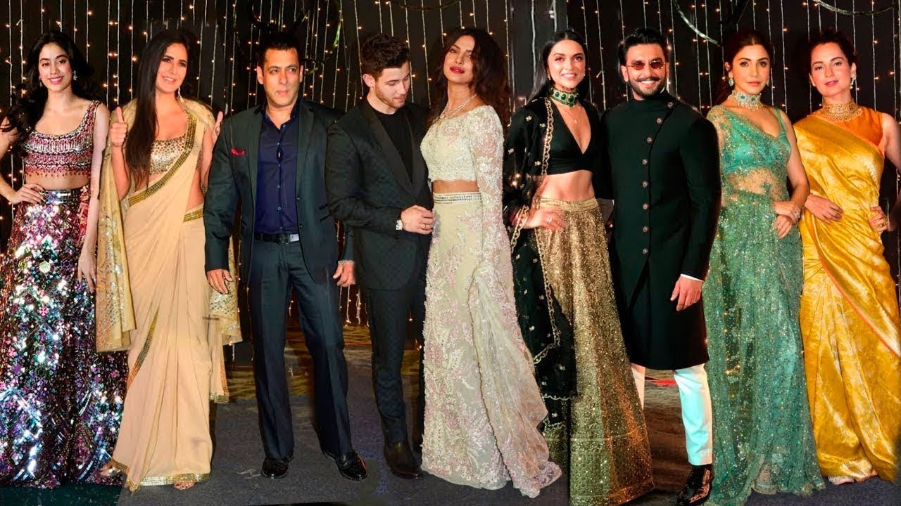 Bollywood Celebs At Priyanka Nick WEDDING Reception Mumbai FullVideoHD-Salman,Dipika,Ranveer,Katrina
