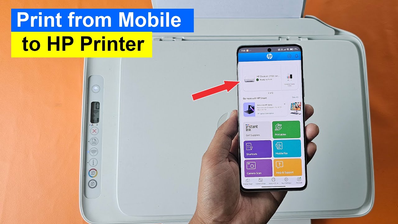 How to connect hp deskjet printer to android phone
