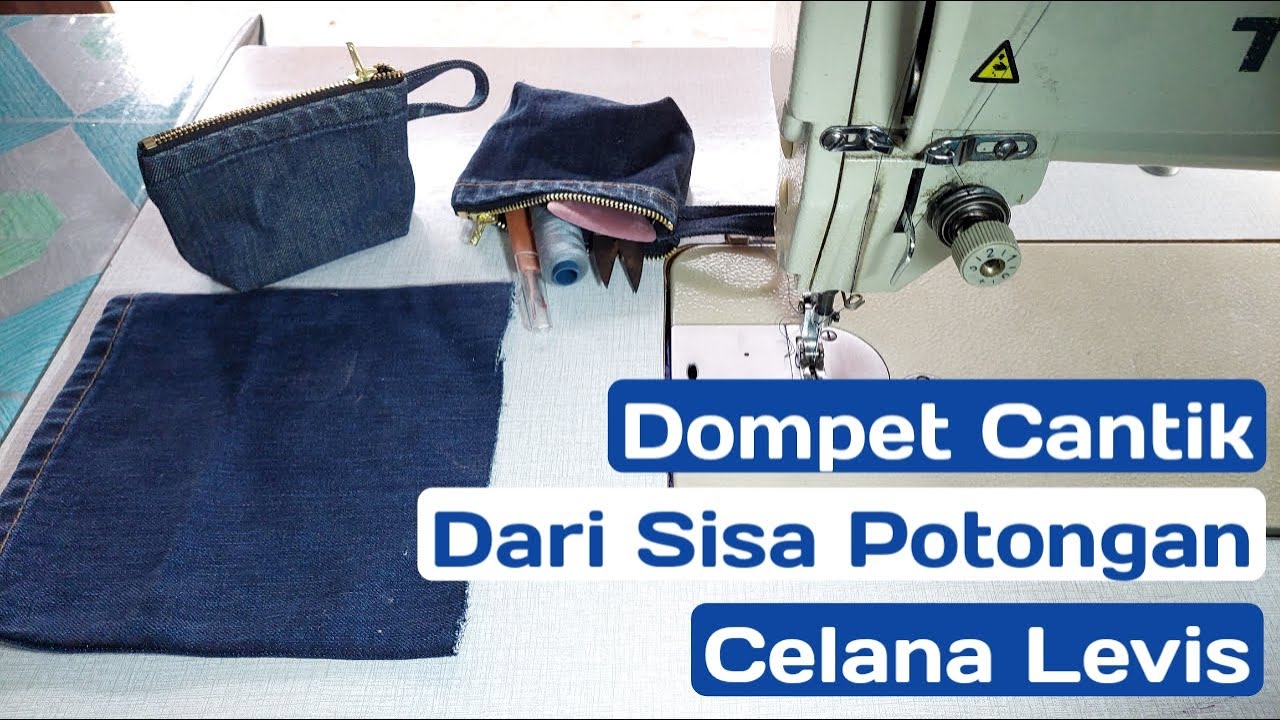Cara Buat Dompet Cantik Dari Bekas Potongan Celana Levis || Mari Kita Coba