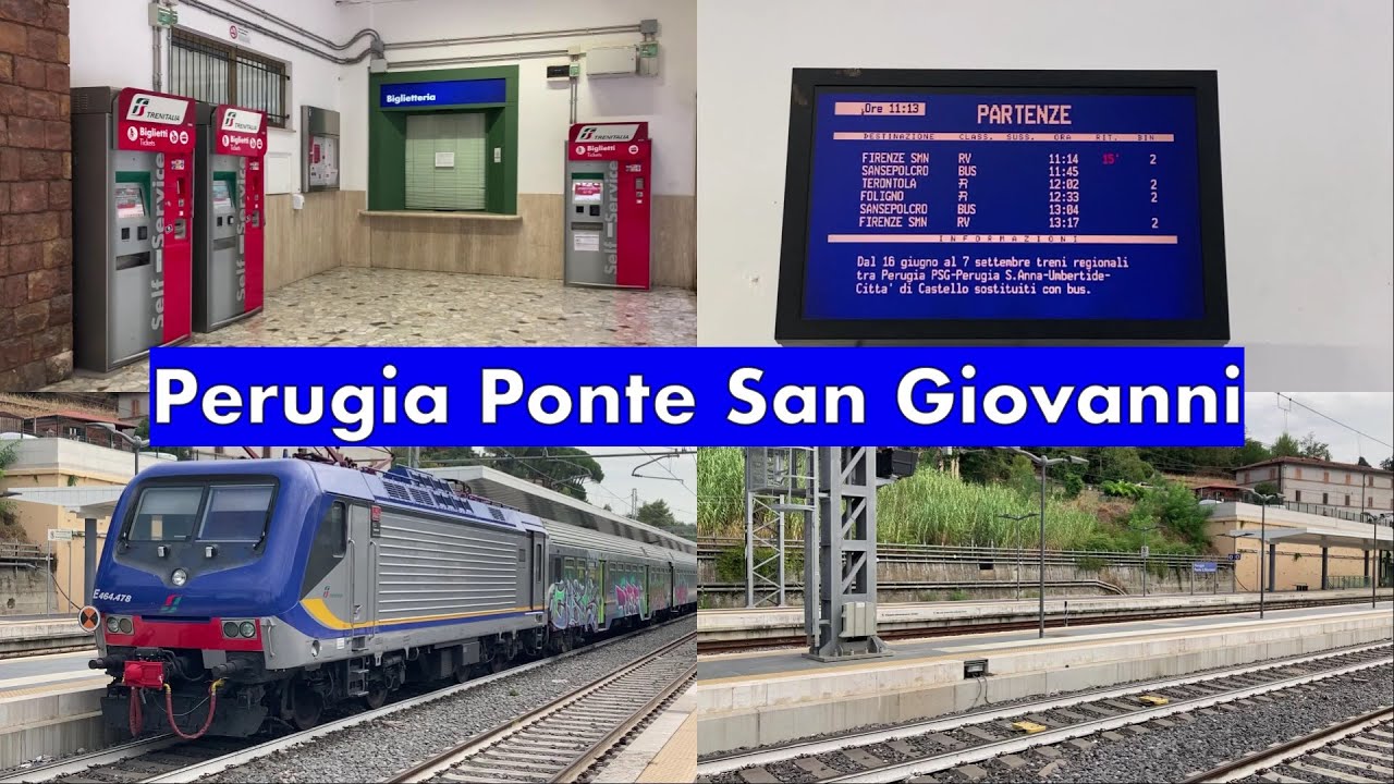 Treni nel Nodo Perugino [parte 1/2]: stazione di PERUGIA PONTE SAN GIOVANNI!