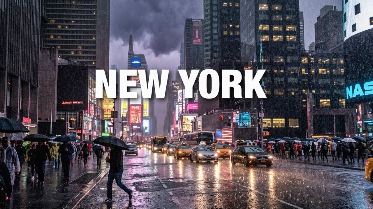New York City LIVE Severe Thunderstorm in Manhattan NYC Rain Walk (June 12, 2026)