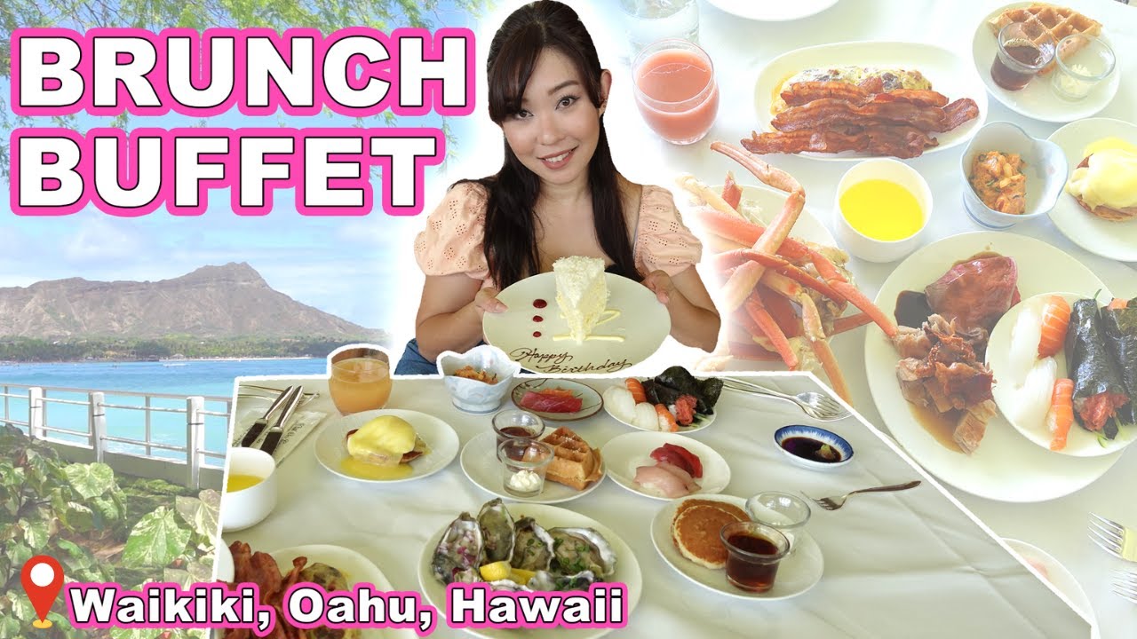 SUNDAY BRUNCH BUFFET! || [Oahu, Hawaii] Crab Legs, Prime Rib, Coconut Cake and more at Orchids!