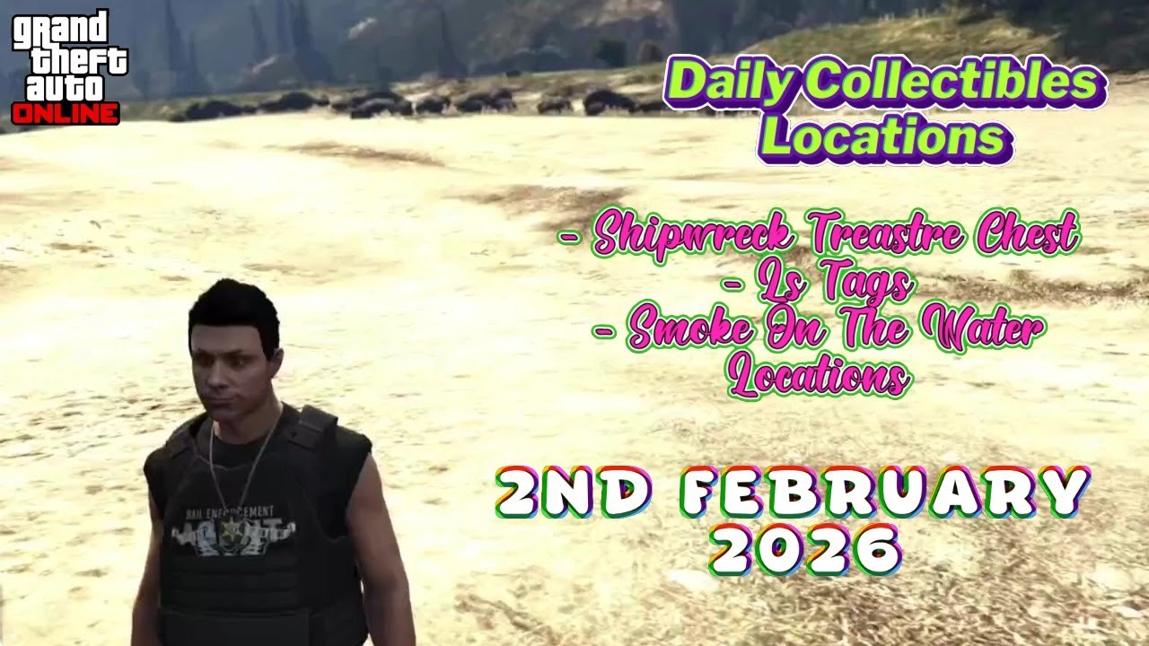 Daily Collectibles Locations Shipwreck Treasure Chest, LS Tags and Smoke On The Water Today GTA