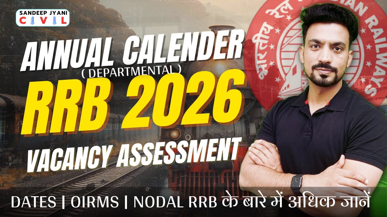 DEPARTMENTAL ANNUAL CALENDER of RRB 2026 | Indentation, Vacancy Assessment OIRMS, Nodal RRB For Exam