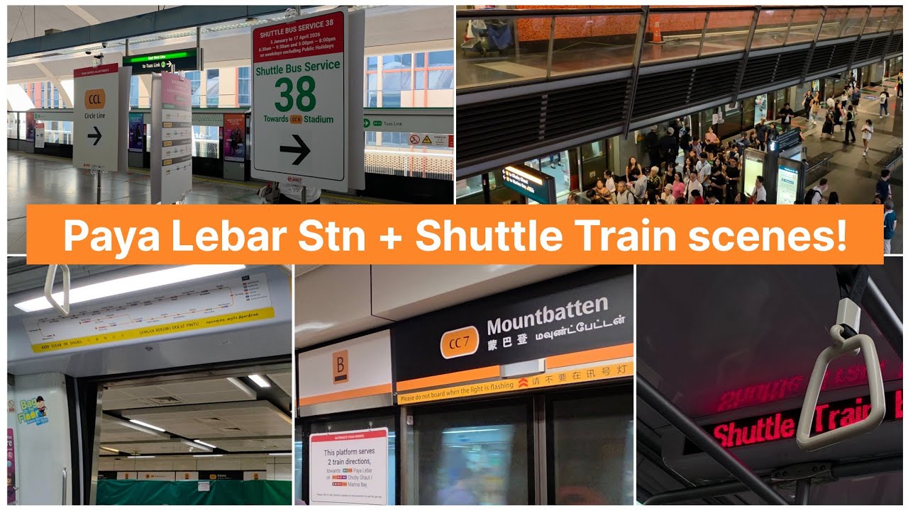 [2026 Circle Line Train Service Adjustments] - Scenes from Paya Lebar Stn and Shuttle Train Service