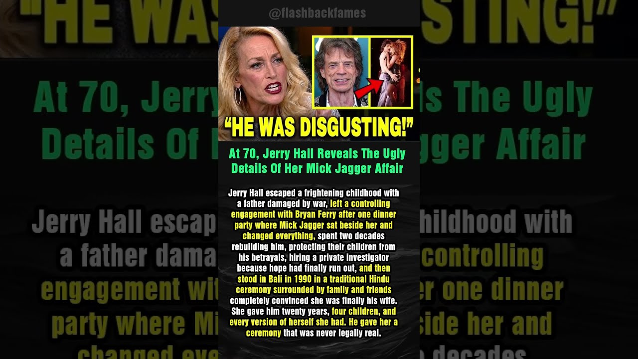 At 70, Jerry Hall Reveals The Ugly Details Of Her Mick Jagger Affair #shorts