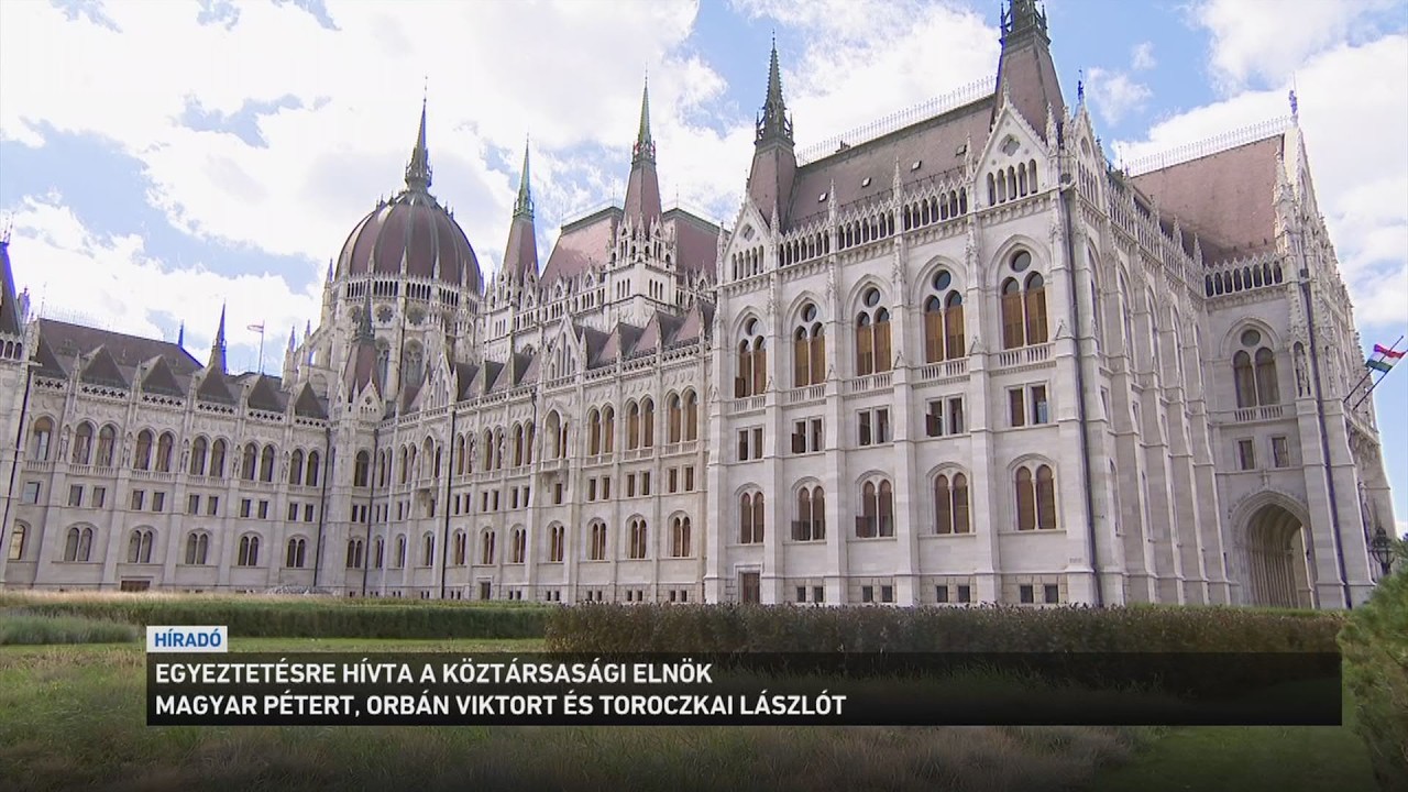 Sulyok Tam&aacute;s k&ouml;zt&aacute;rsas&aacute;gi eln&ouml;k &ouml;sszeh&iacute;vta az Orsz&aacute;ggyűl&eacute;sbe jutott p&aacute;rtok vezetőit