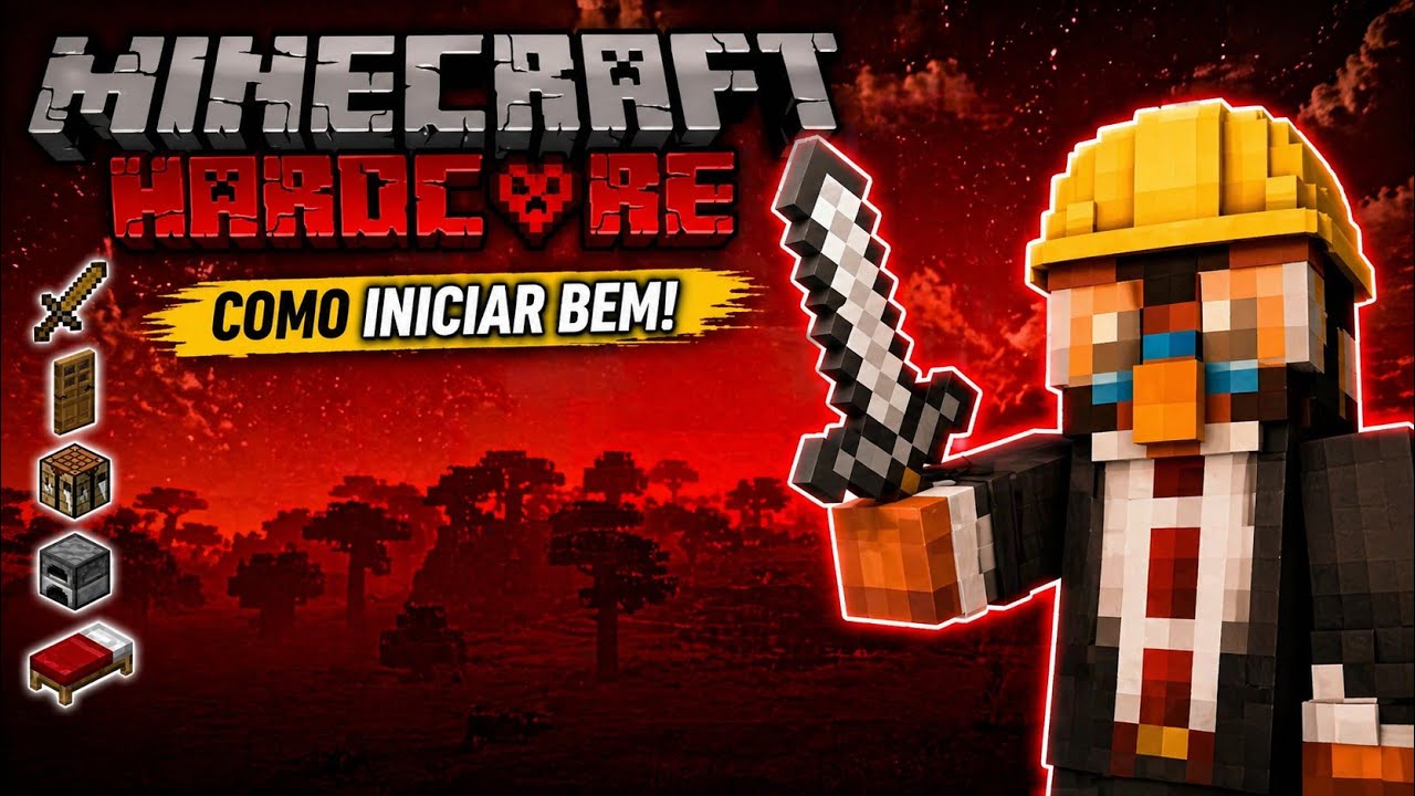 NÃO MORRA NO INICIO ( COMEÇO PERFEITO ) Minecraft Hardcore - Dia 1 - Evite o ERRO que mata mundos.