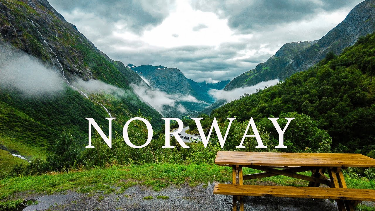 Rainy Drive close to Geirangerfjord, Norway | Driving Sounds for Sleep and Study ASMR