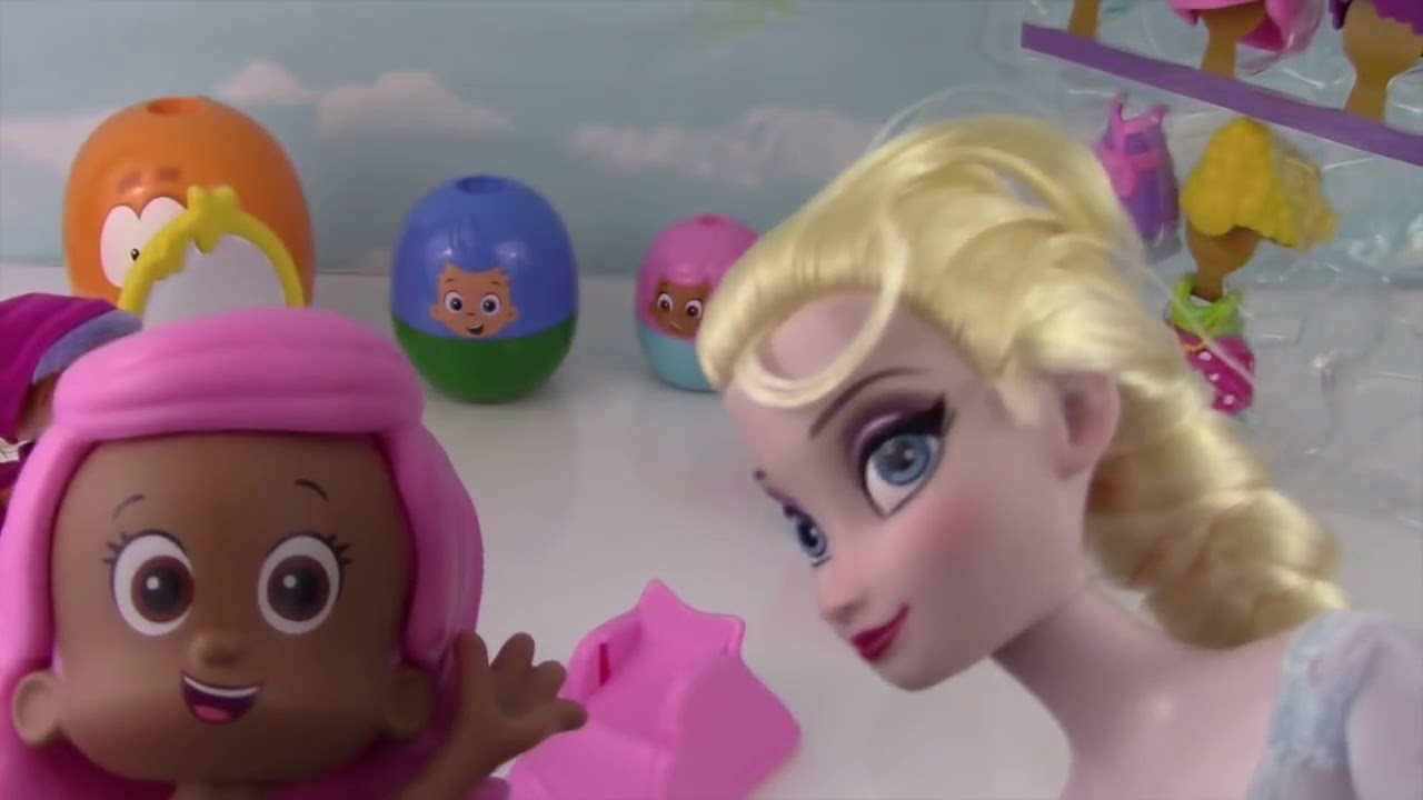 Bubble Guppies Snap and Dress Hair Salon Disney Frozen Elsa Anna Style Hair