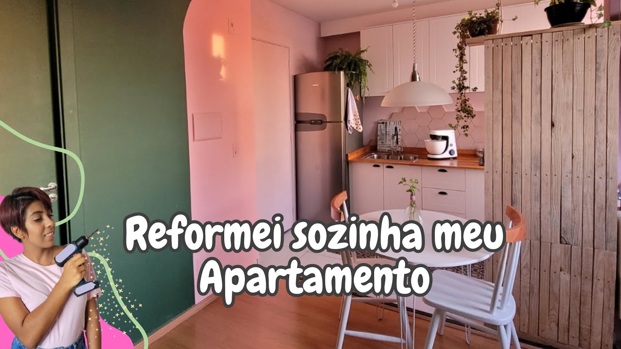 TOUR! Apartamento pequeno de 38m2, todo decorado no faça você mesmo e gastando pouquinho.