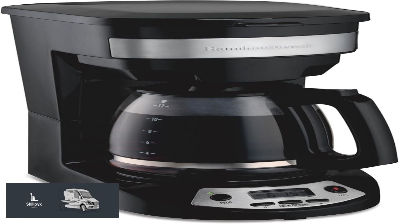 Hamilton Beach 12 Cup Programmable Drip Coffee Maker Brew Options Glass Carafe