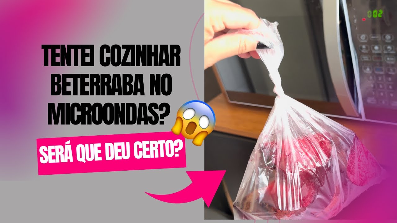 TENTEI COZINHAR BETERRABA NO MICROONDAS, SERÁ QUE DEU CERTO 😱
