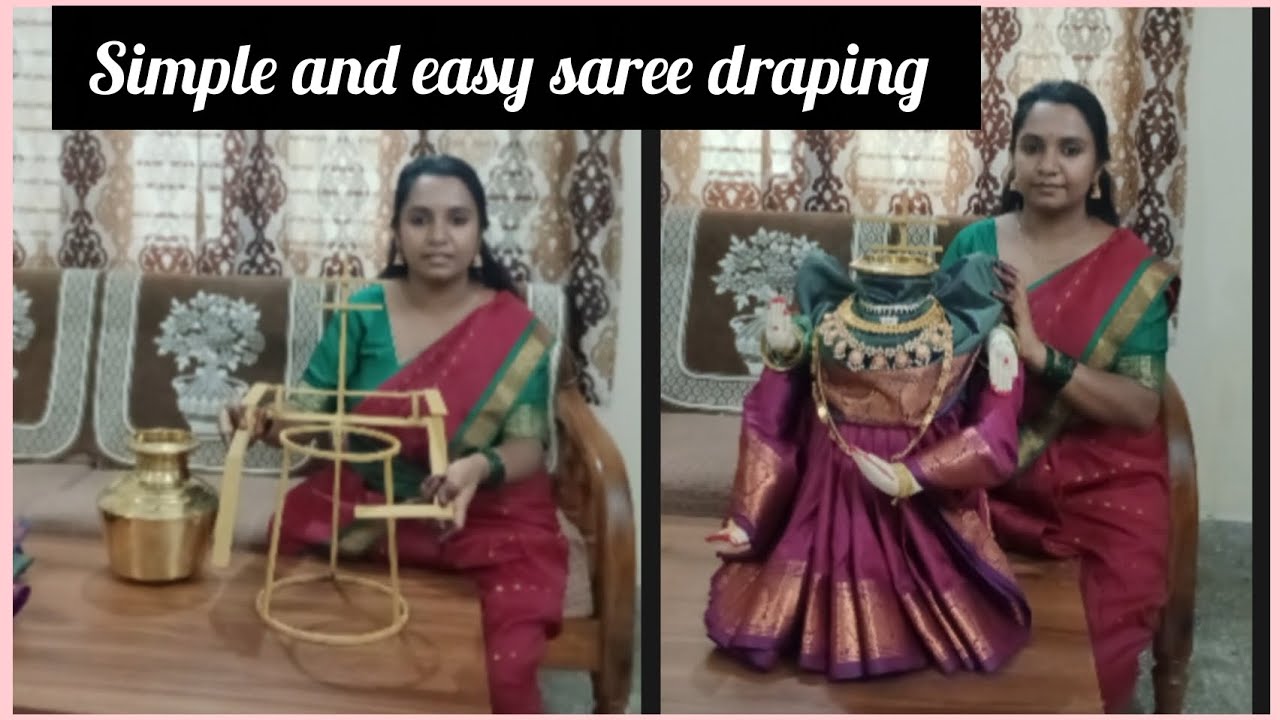 simple and easy saree draping using stand