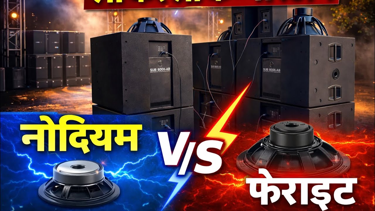 कम्पेयर कीजिए नियोडिमियम V/S फेराइट Speaker 