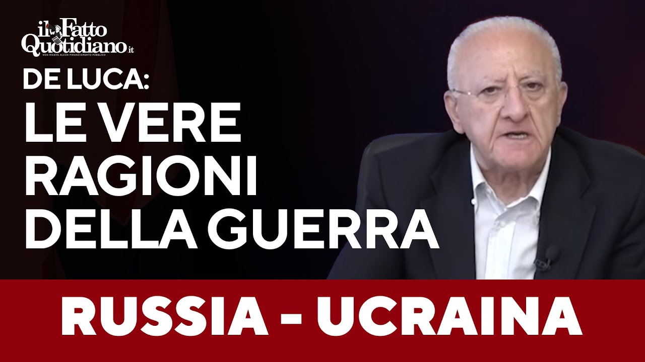 De Luca duro sulla Nato: 