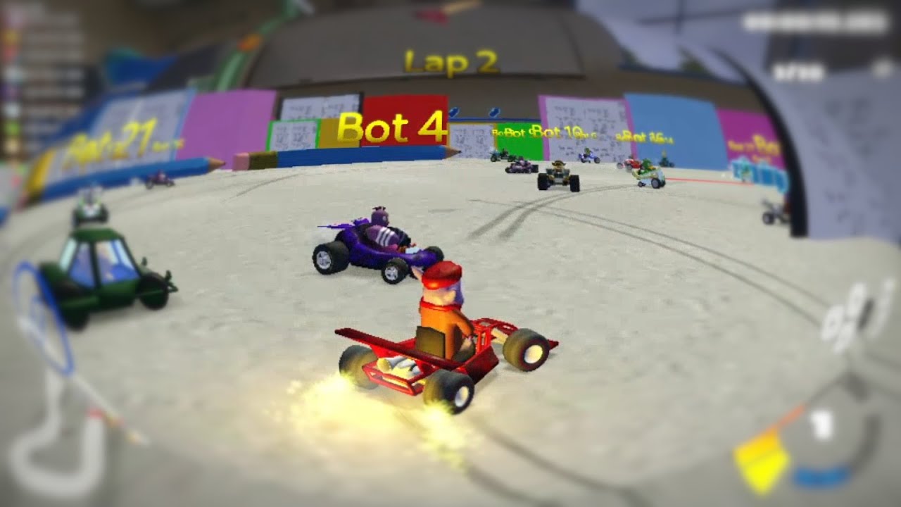 SuperTuxKart but there are more bots than laps