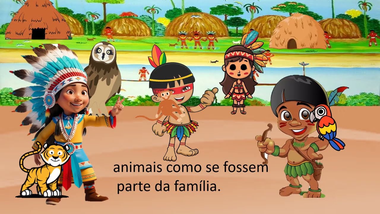 Dia dos Povos Ind&iacute;genas -Explica&ccedil;&atilde;o animada - Educa&ccedil;&atilde;o Infantil