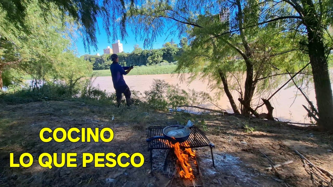 PESCANDO Y COCINANDO EL PESCADO MAS RICO DEL RÍO 🤤 PESCA DE DORADOS EN KAYAK, ARROYO YAGUARÓN