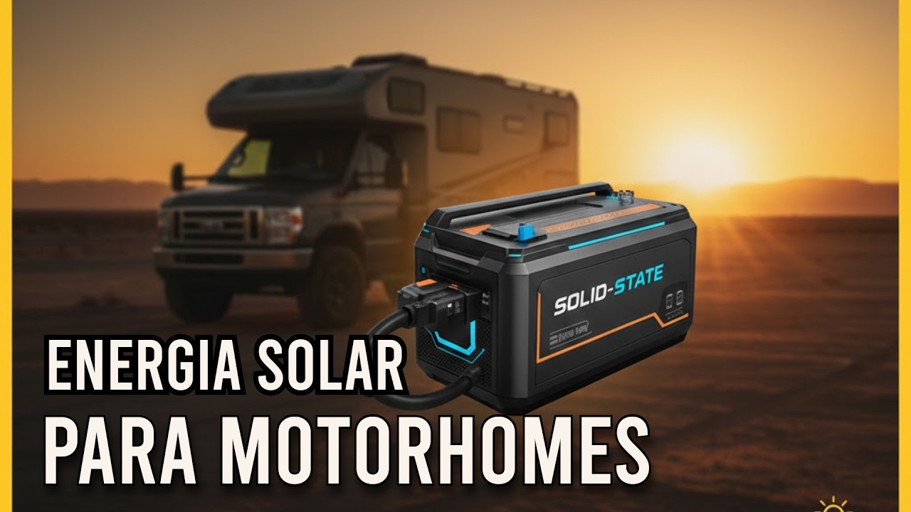 Energia Solar Para Motorhome. Bateria de estado solido resistente a agua e tecnologia de automação