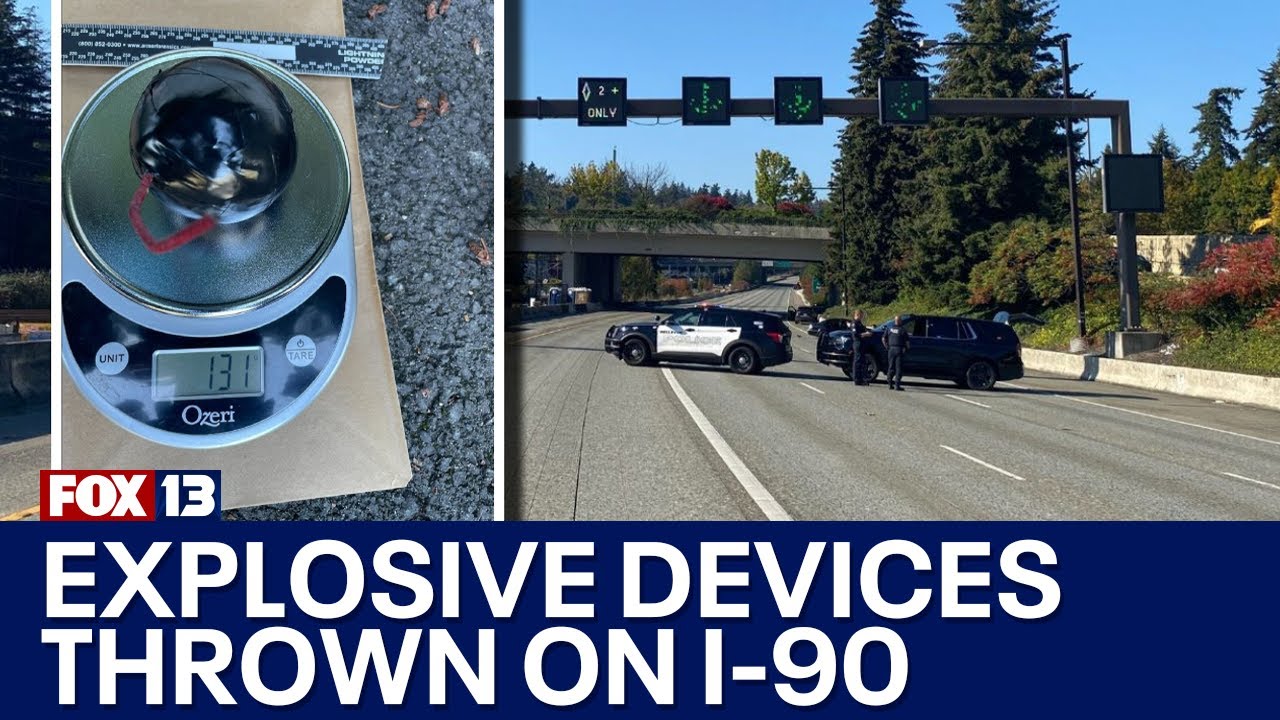 Explosive devices shut down I-90 for hours | FOX 13 Seattle