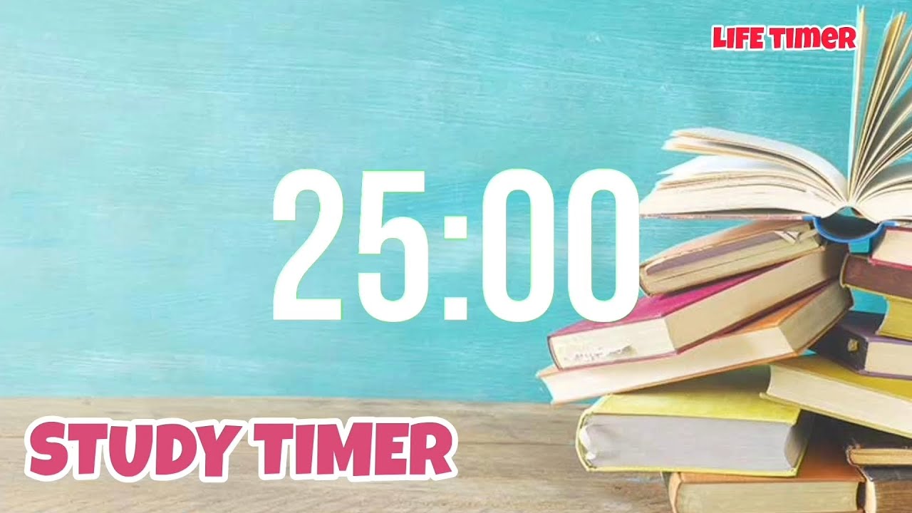 25 Minute Focus Timer for Students | Alarm at the End #25minutes #studytimer