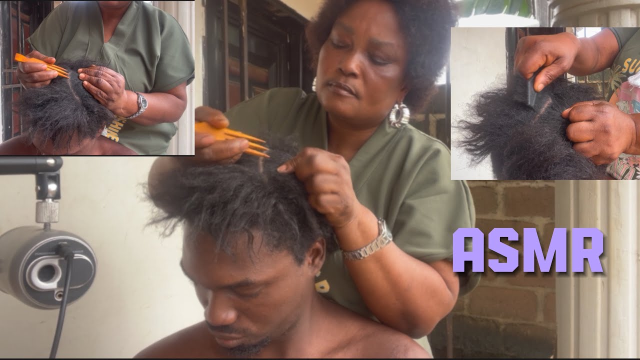 OUTDOOR ASMR | Mom Checking Scalp For Lice, Scalp Scratching, Massage, Nitpicking | No Talking 