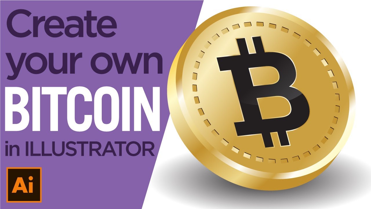 How to draw a gold 3D Bitcoin using Adobe Illustrator.