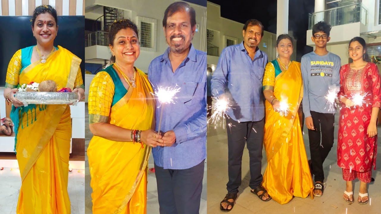 Roja Celebrating Deepawali With Her Family | Roja Daughter | Mla Roja | Selvamani | TD