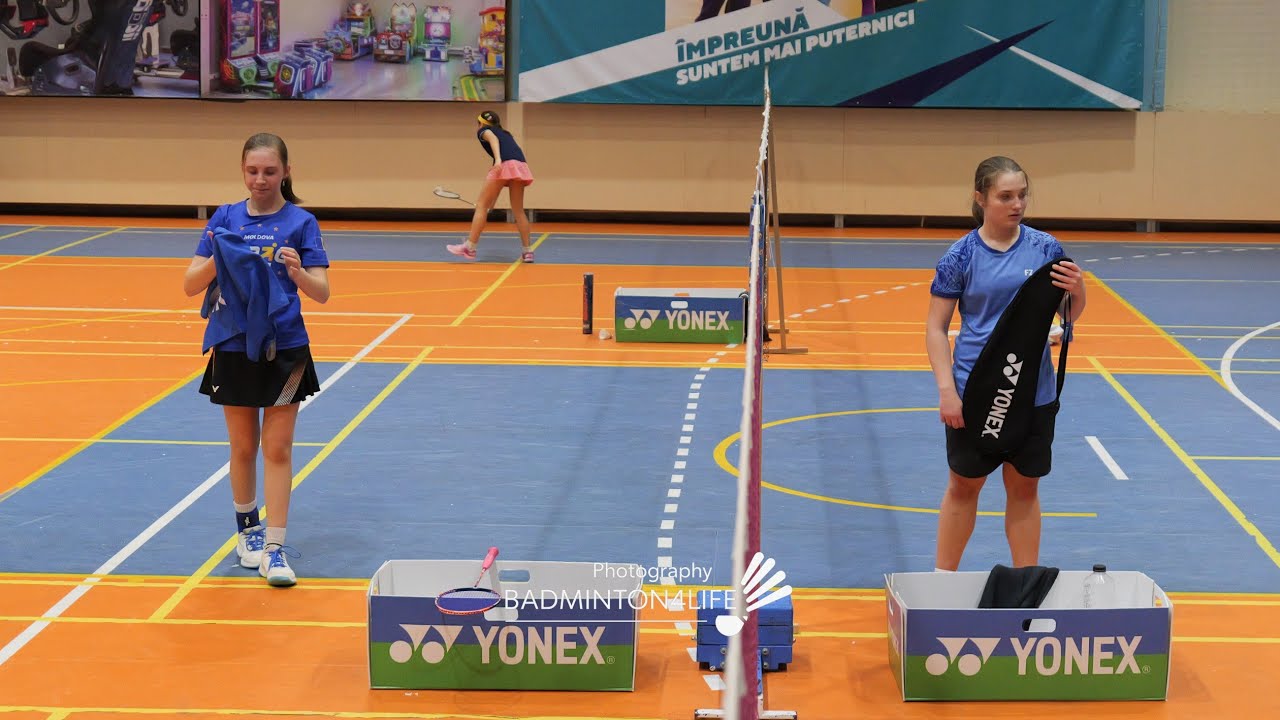 Iarna Chisinau 2026 QF WD U15  D.Dobrovolscaia vs A.Corlateanu 2:0 #badminton#Moldova#Chisinau#sport