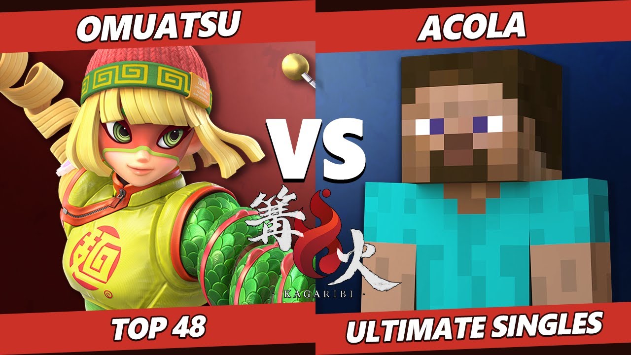 Kagaribi 7 Top 48 - Omuatsu (Min Min) Vs. Acola (Steve, Donkey Kong) SSBU Ultimate Tournament