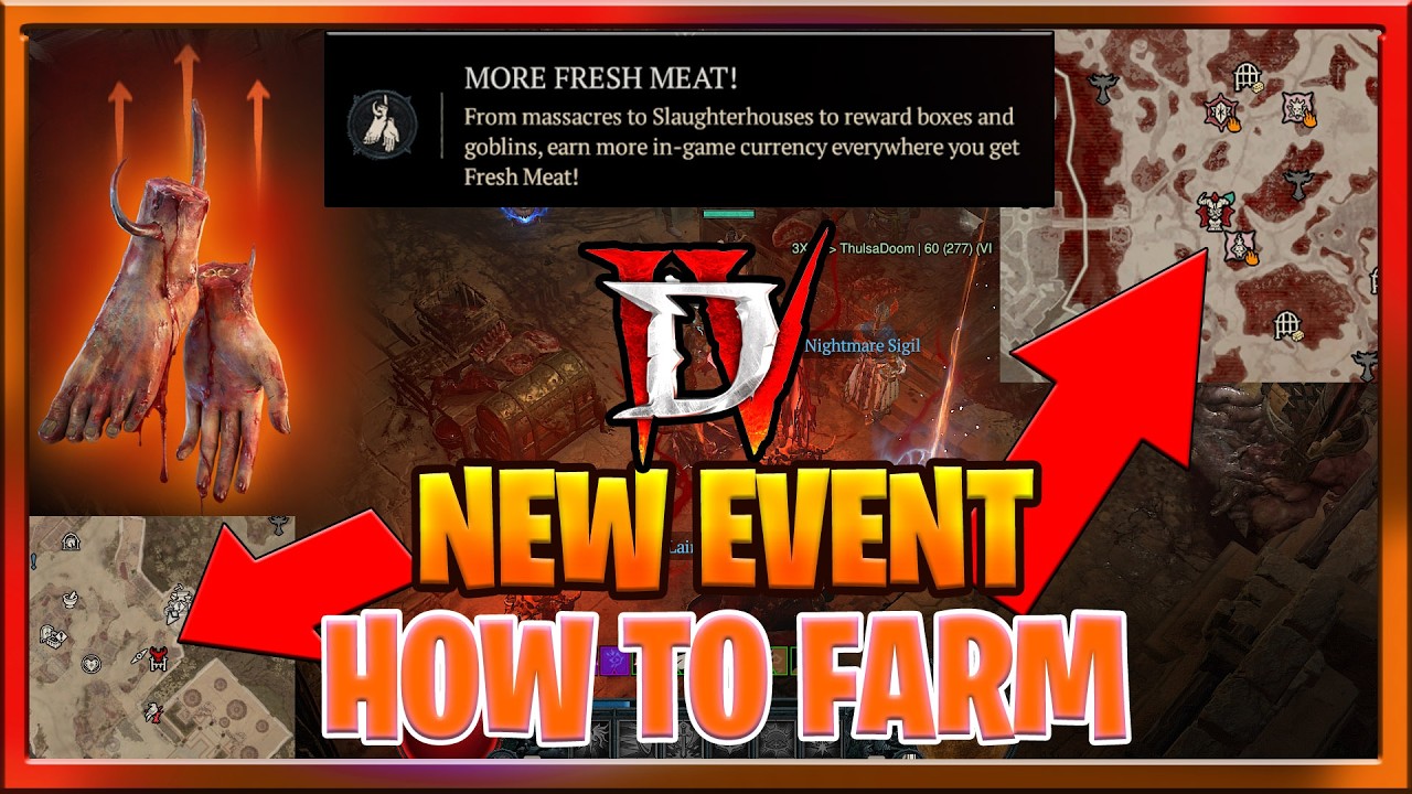 Diablo 4 NEW EVENT! How to Farm it : Best Spots And How to Use Your Meat : Diablo IV New Update