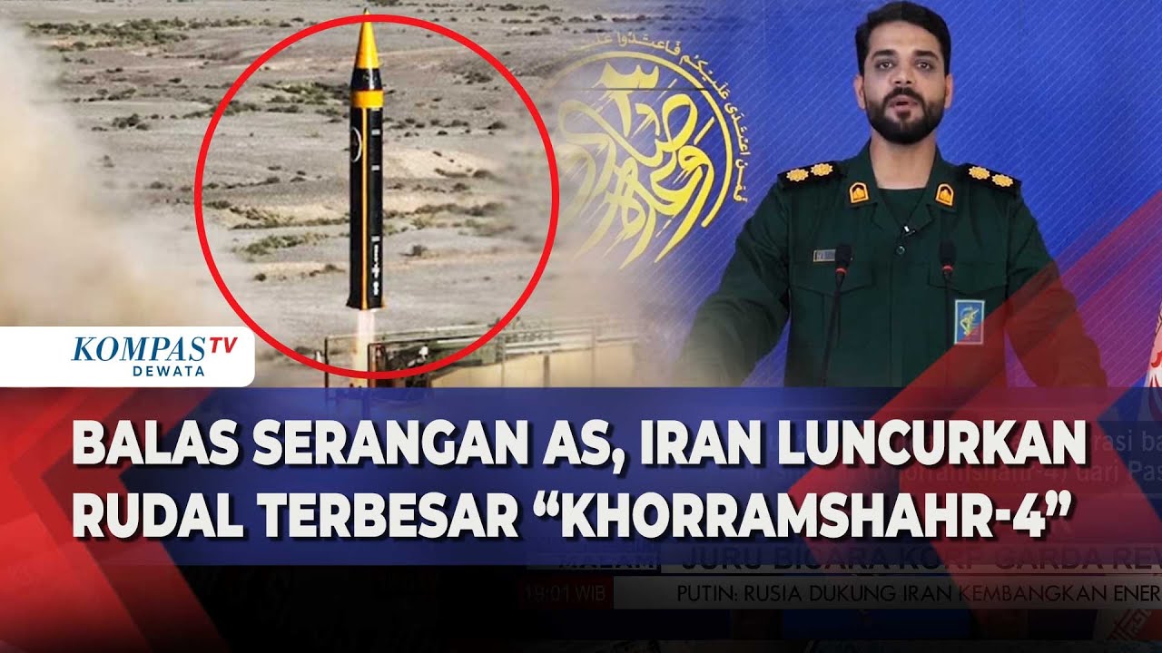 Balas Serangan AS Iran Luncurkan Rudal Terbesar Khorramshahr-4