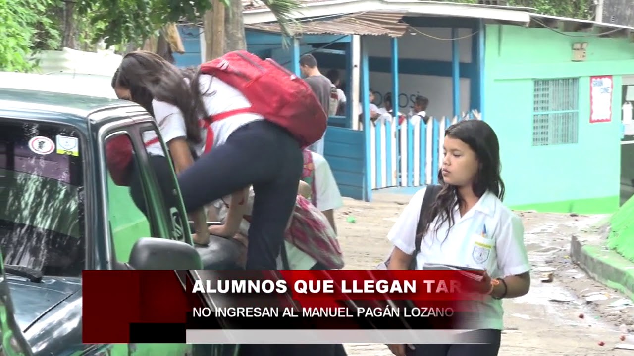 Alumnos que llegan tarde no ingresan al Manuel Pagan Lozano