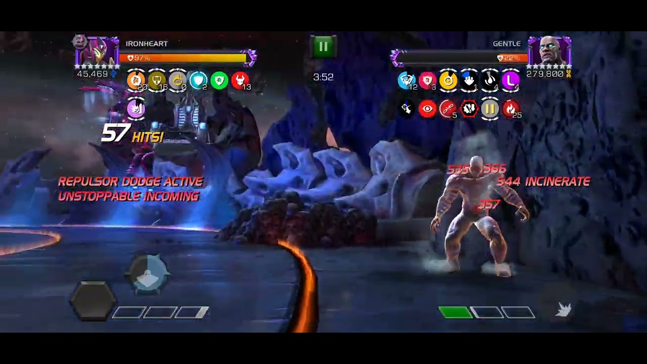 Nightmare Raids Assault Ironheart vs Gentle Boss | Marvel contest of champions 