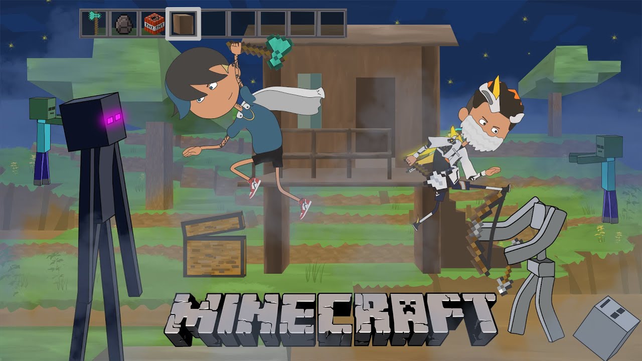 Ketika player free fire terjebak di dunia Minecraft - animation minecraft free fire