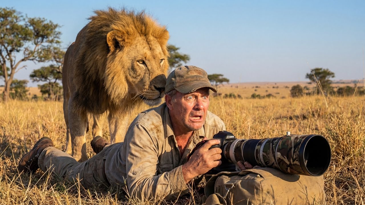 A Lion Sneaks Up on a Photographer During Safari, What Happened Next Shocked Everyone
