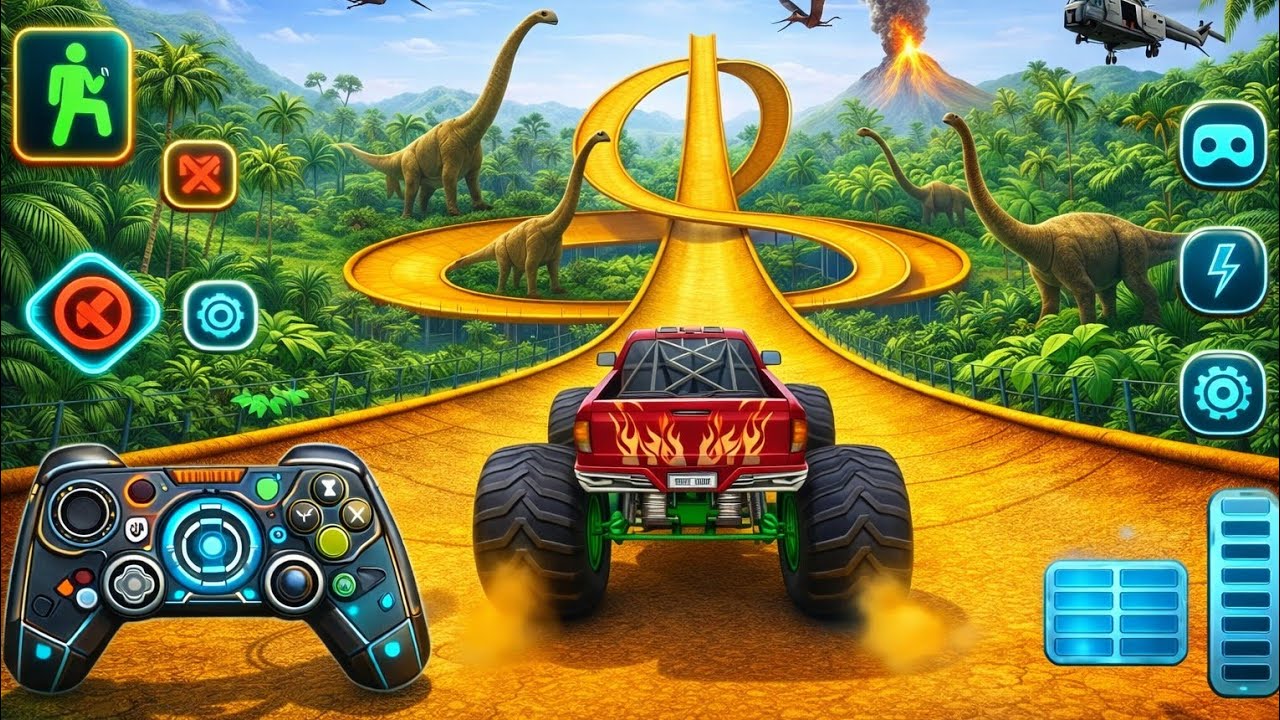 🚨 Monster Truck Mega Ramp Extreme Racing Mega Ramp Extreme Stunts 🤯 Insane Crash Stunt (Part 8)