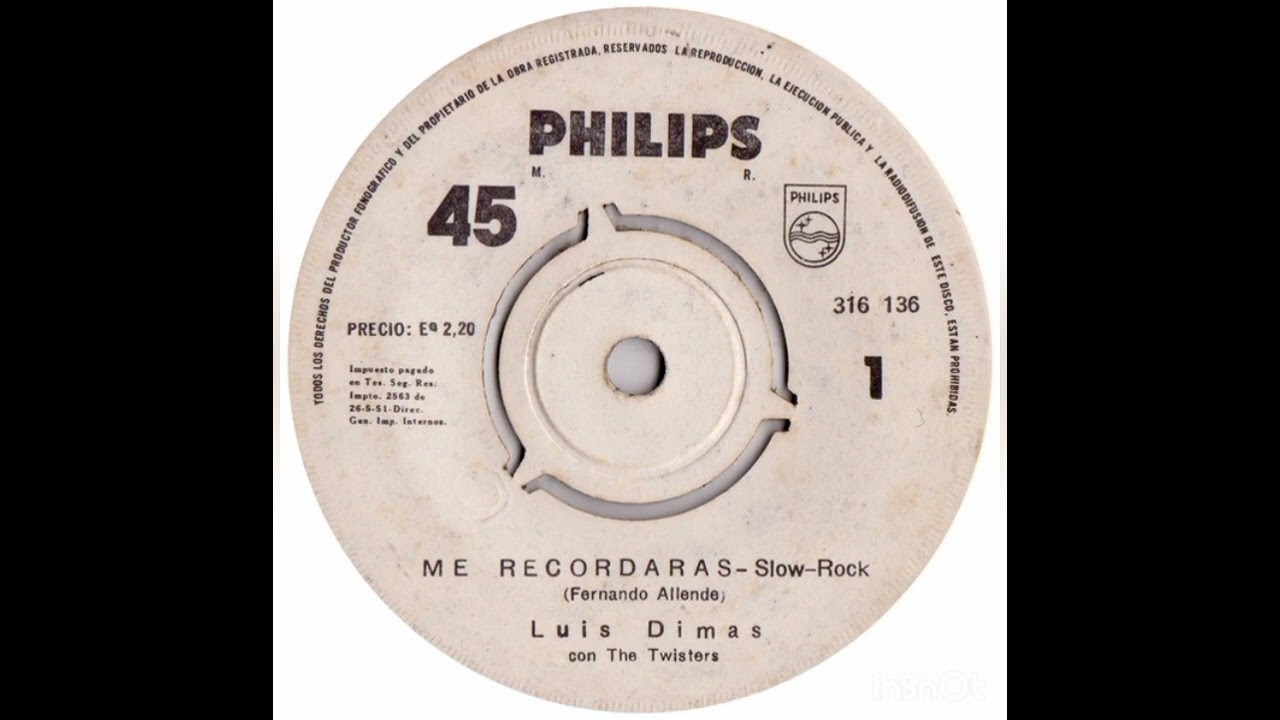 Luis Dimas y sus Twisters - Me Recordaras (1963)