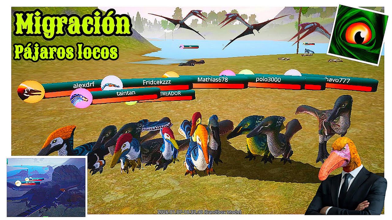 🔴La migración de austroraptors más grande de todo The cursed isle🦖😱...💀LOS PÁJAROS LOCOS💀#goldenpato