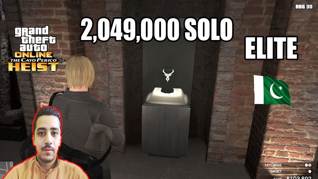 Ruby Necklace $2,049,000 SOLO Elite Challenge! Cayo Perico GTA Online Cayo Perico heist undetected