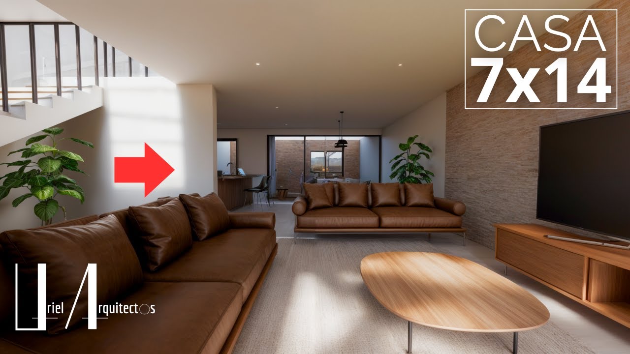 CASA MODERNA Y HERMOSA | 7x14 m (con planos) 3 HABITACIONES