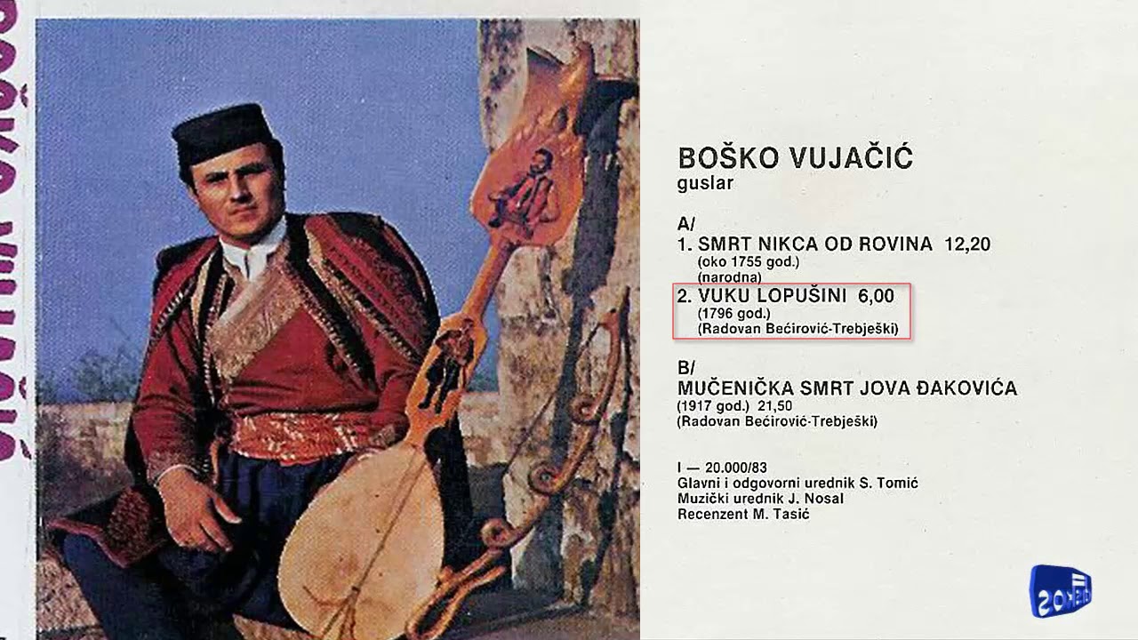 Guslar Bosko Vujacic - Vuku Lopusini - (Audio 1983)